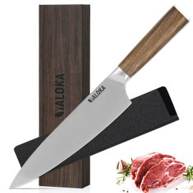 Chef Knife - 8-Inch Professional Japanese Kitchen Knife, Ultra Sharp Gyuto Knife Full Tang Ergonomic Natural Wood Handle, Cooking Knife With Gift Box Chef Knife - 8-Inch Professional Japanese Kitchen Knife, Ultra Sharp Gyuto Knife Full Tang Ergonomic Natural Wood Handle, Cooking Knife With Gift Box