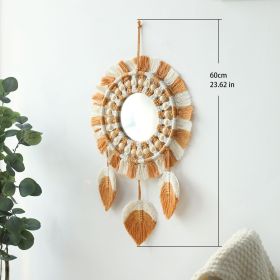 1pc, Bohemian Hand-Woven Dream Catcher with Mirror - Wall Art, Home Decor, Birthday Gift, Festival Decor 1pc, Bohemian Hand-Woven Dream Catcher with Mirror - Wall Art, Home Decor, Birthday Gift, Festival Decor
